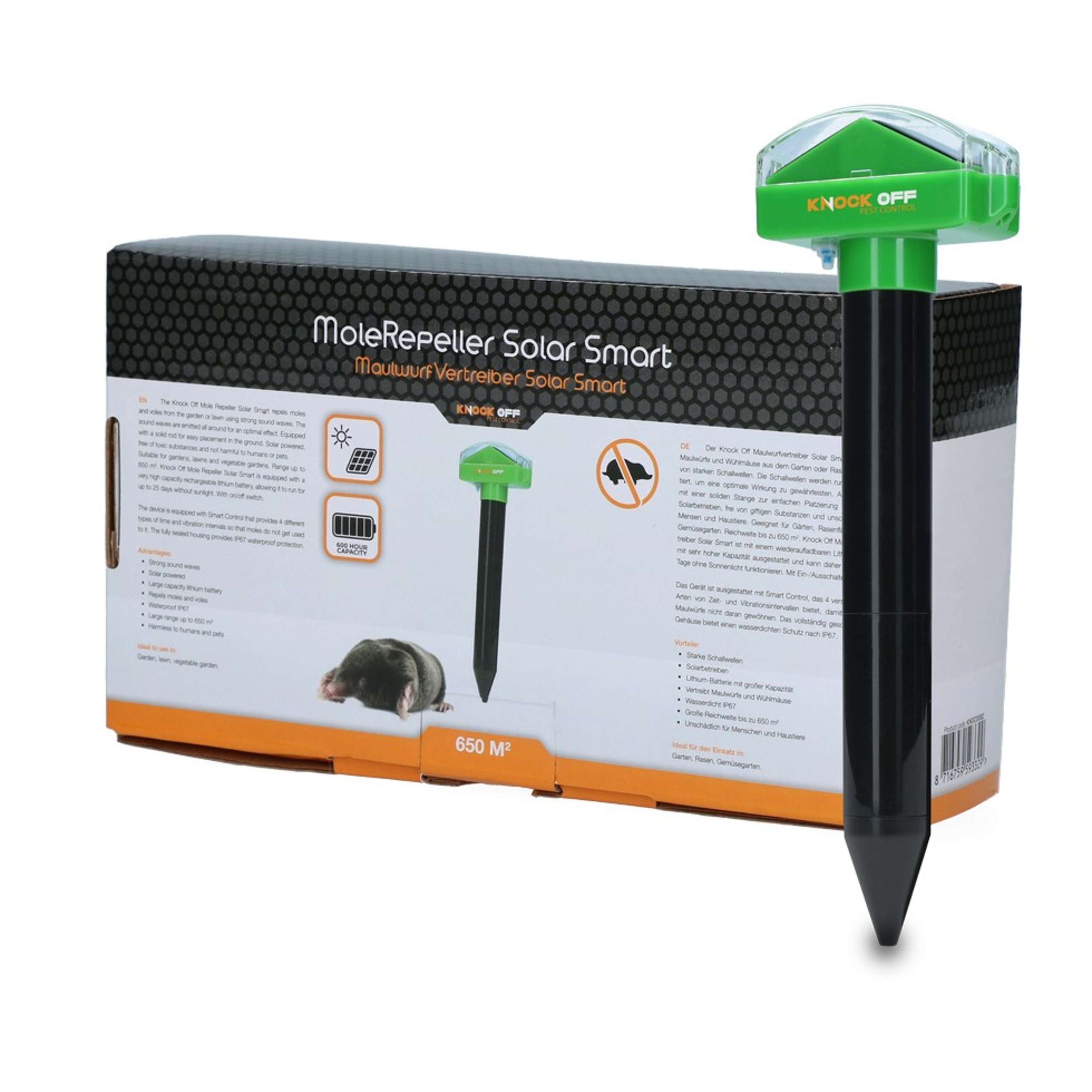 Knock Off Mole Deterrent Solar Smart