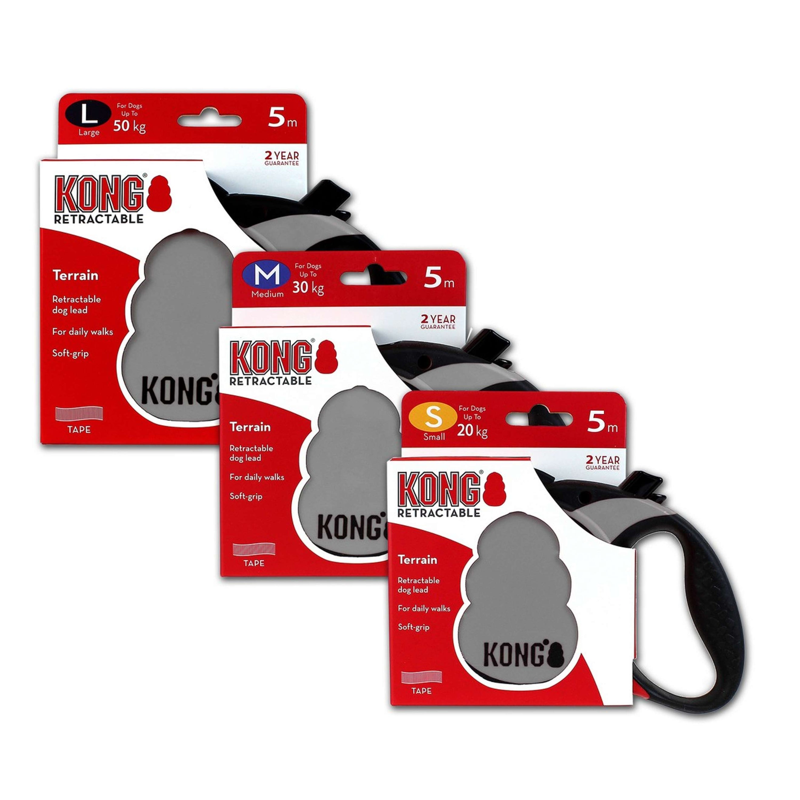 KONG Retractable Leash Terrain 5m Grey