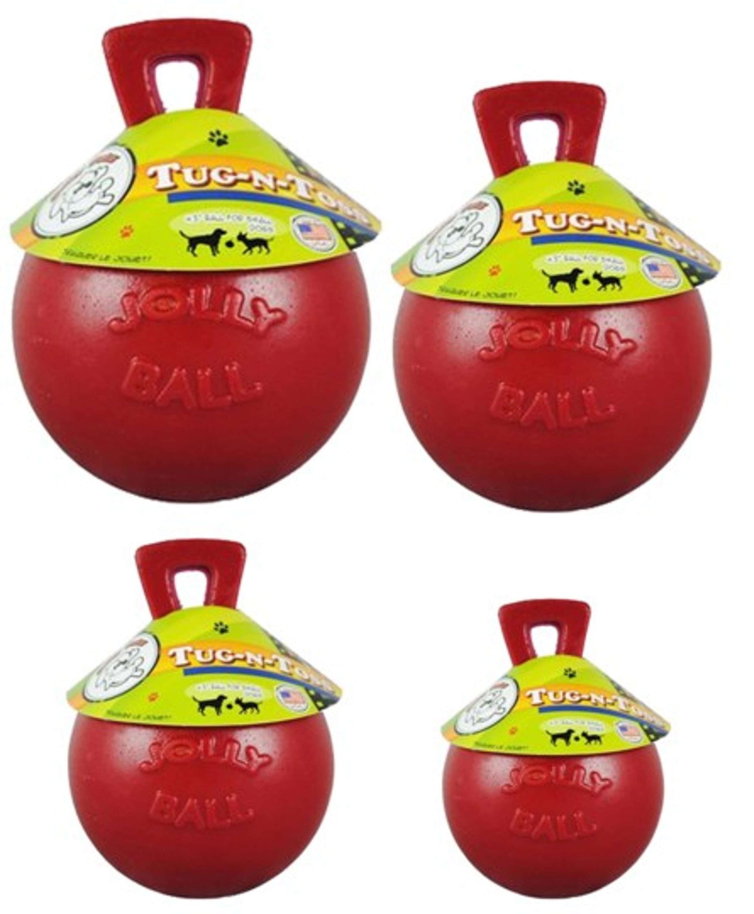 Jolly Ball Tug-n-Toss Red Jolly Ball Tug-n-Toss Red