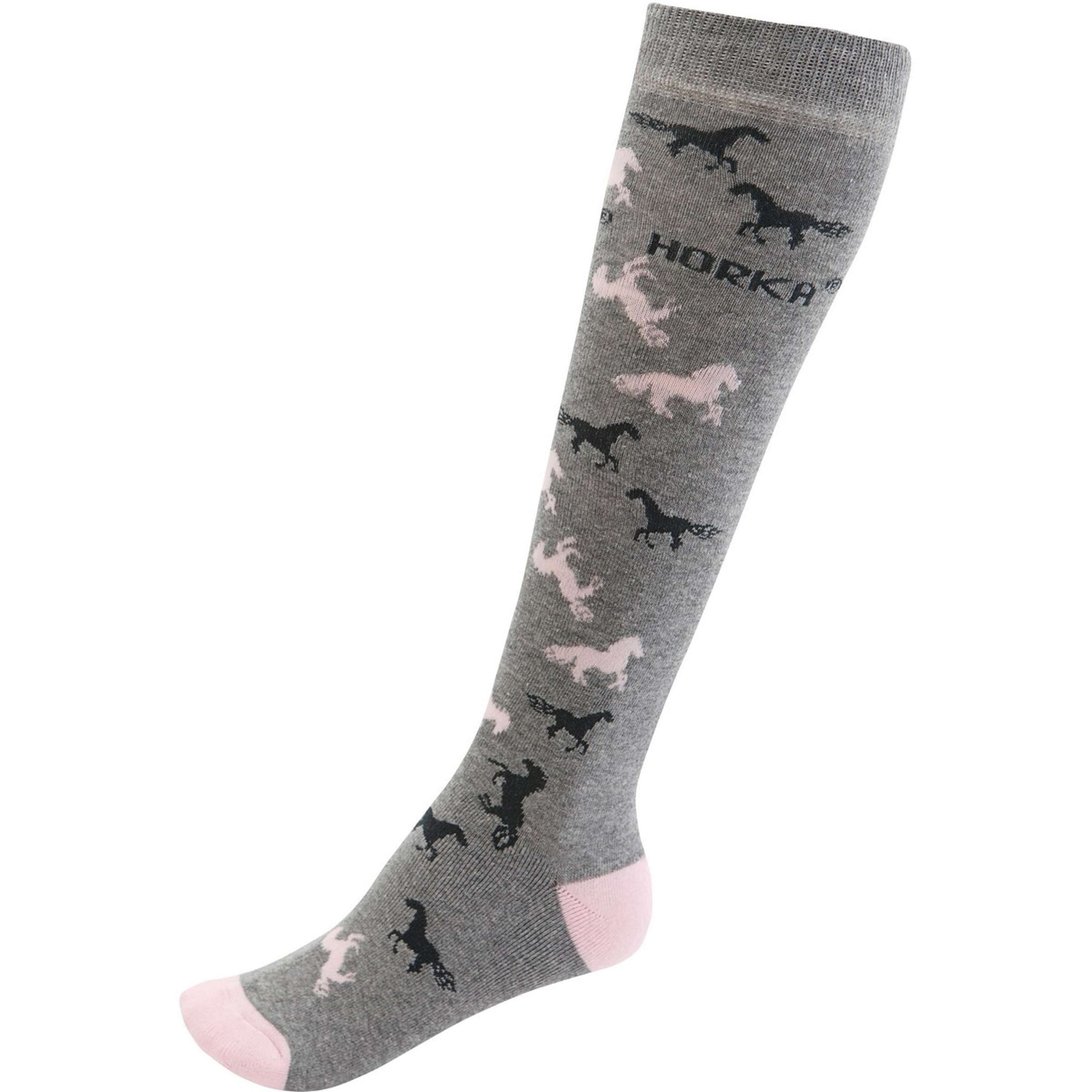 HORKA Socks Horses Grey/Pink HORKA Socks Horses Grey/Pink