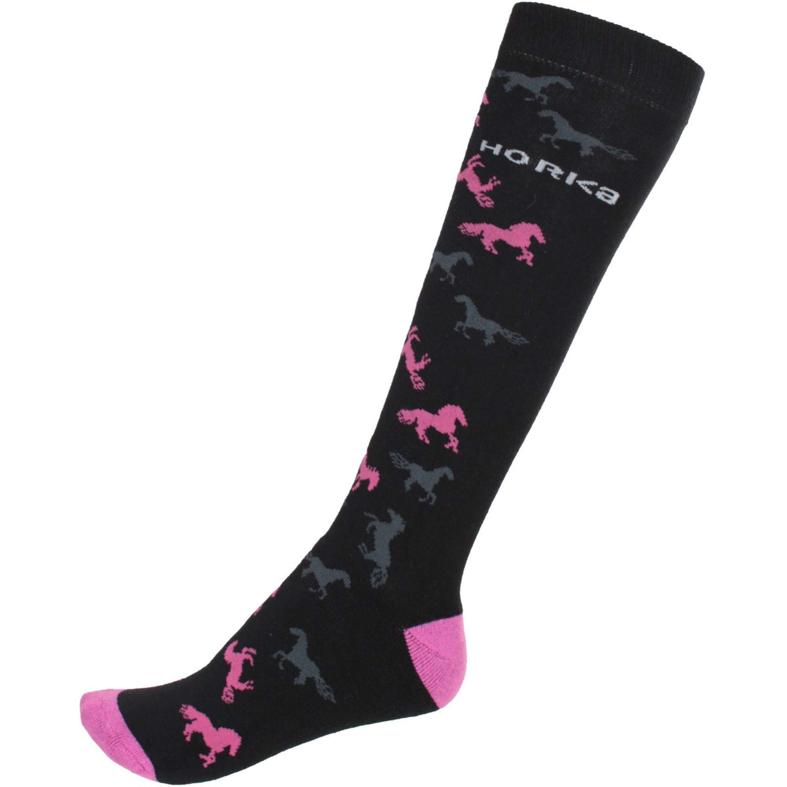 HORKA Socks Horses Black/Pink