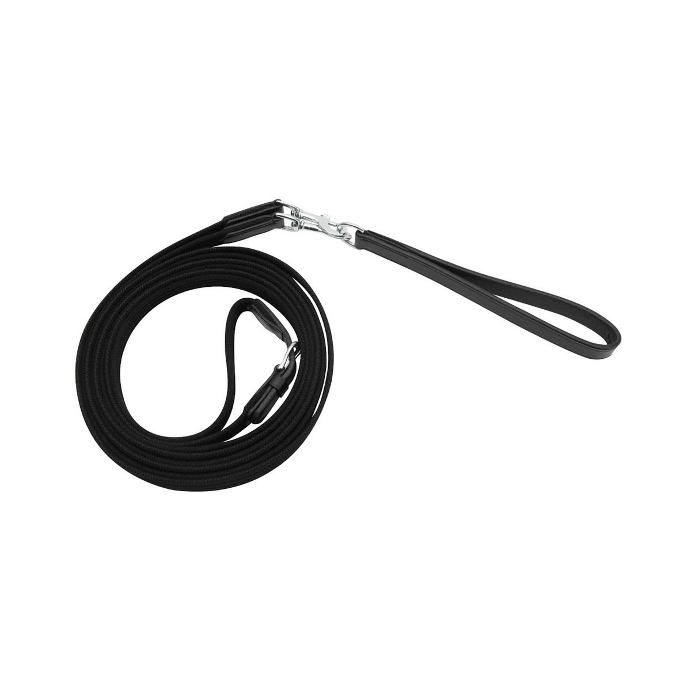 HORKA Draw Reins Webband Black/Silver