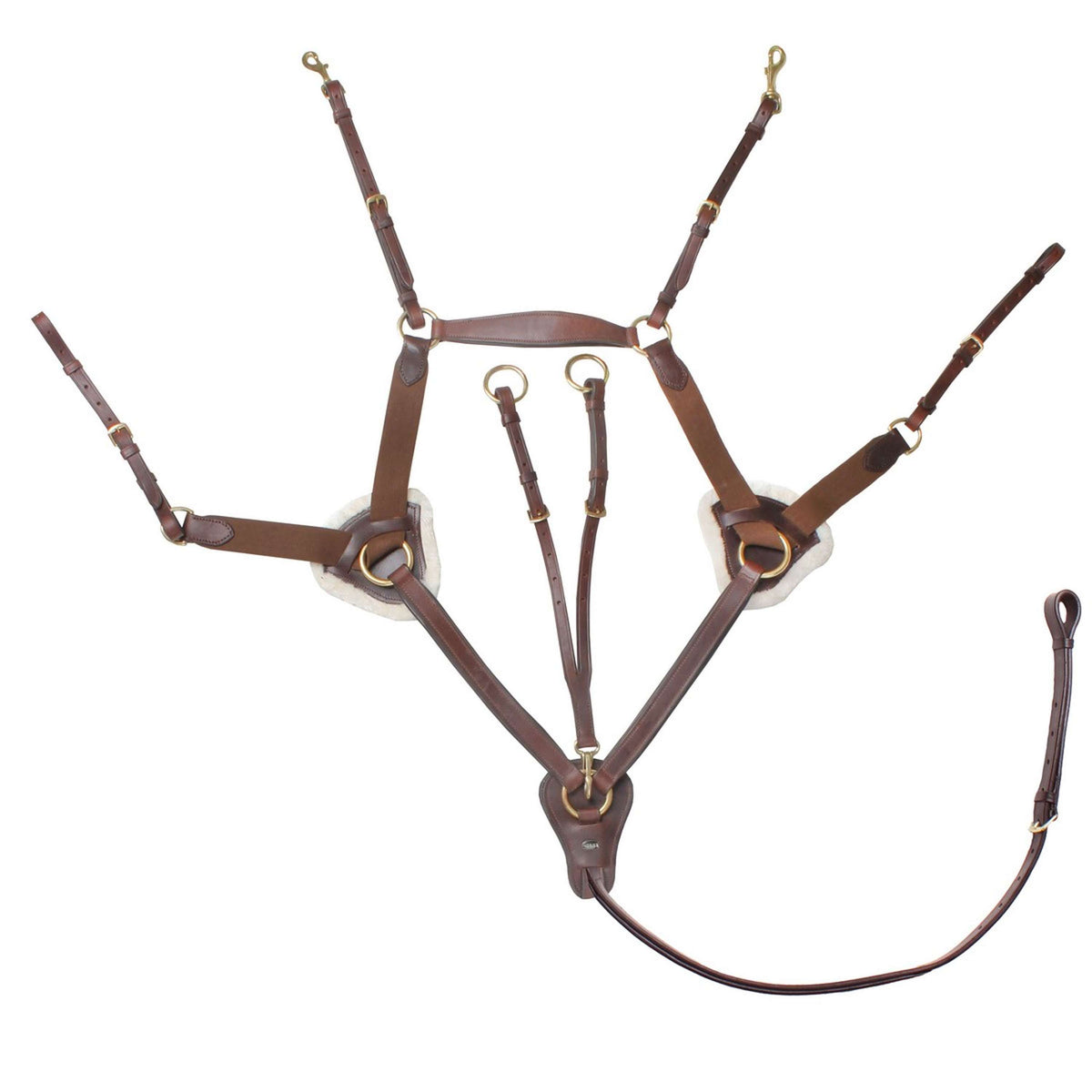 HORKA 5 Point Breastplate Elastic brown/gold