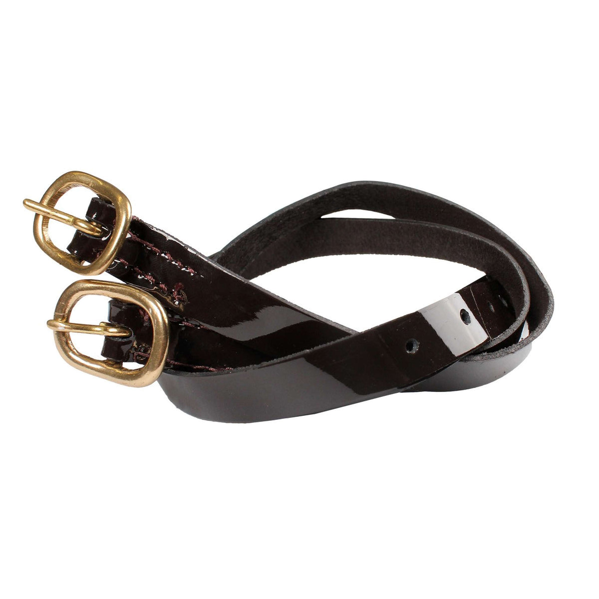 HORKA Spur Straps Patent Per Pair brown/gold