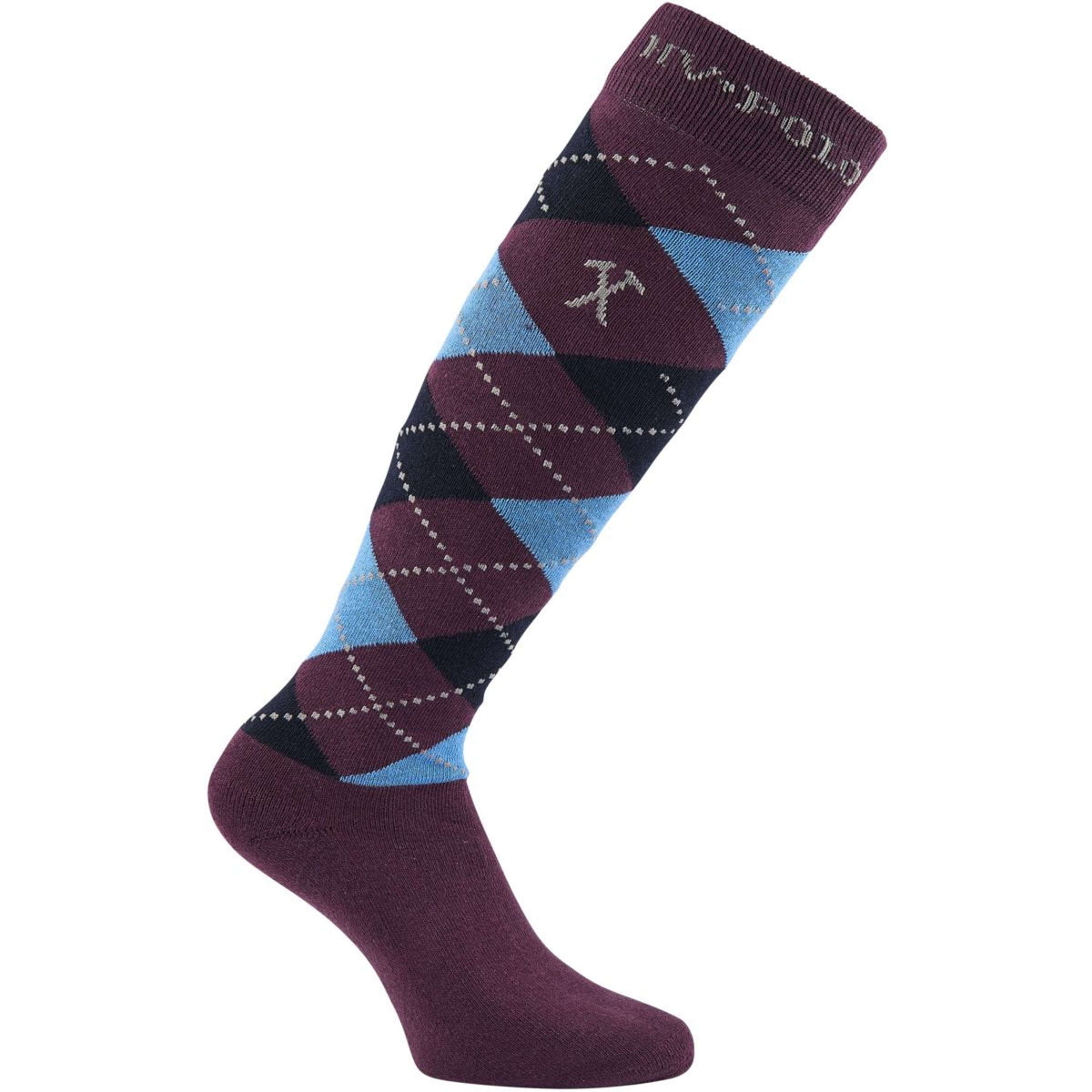 HV Polo Socks Argyle Plum/Navy/Mid Blue