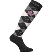 HV Polo Socks Argyle Black/Silvergrey Melange/Rose