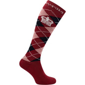 HV Polo Socks Argyle Deep Red/Navy