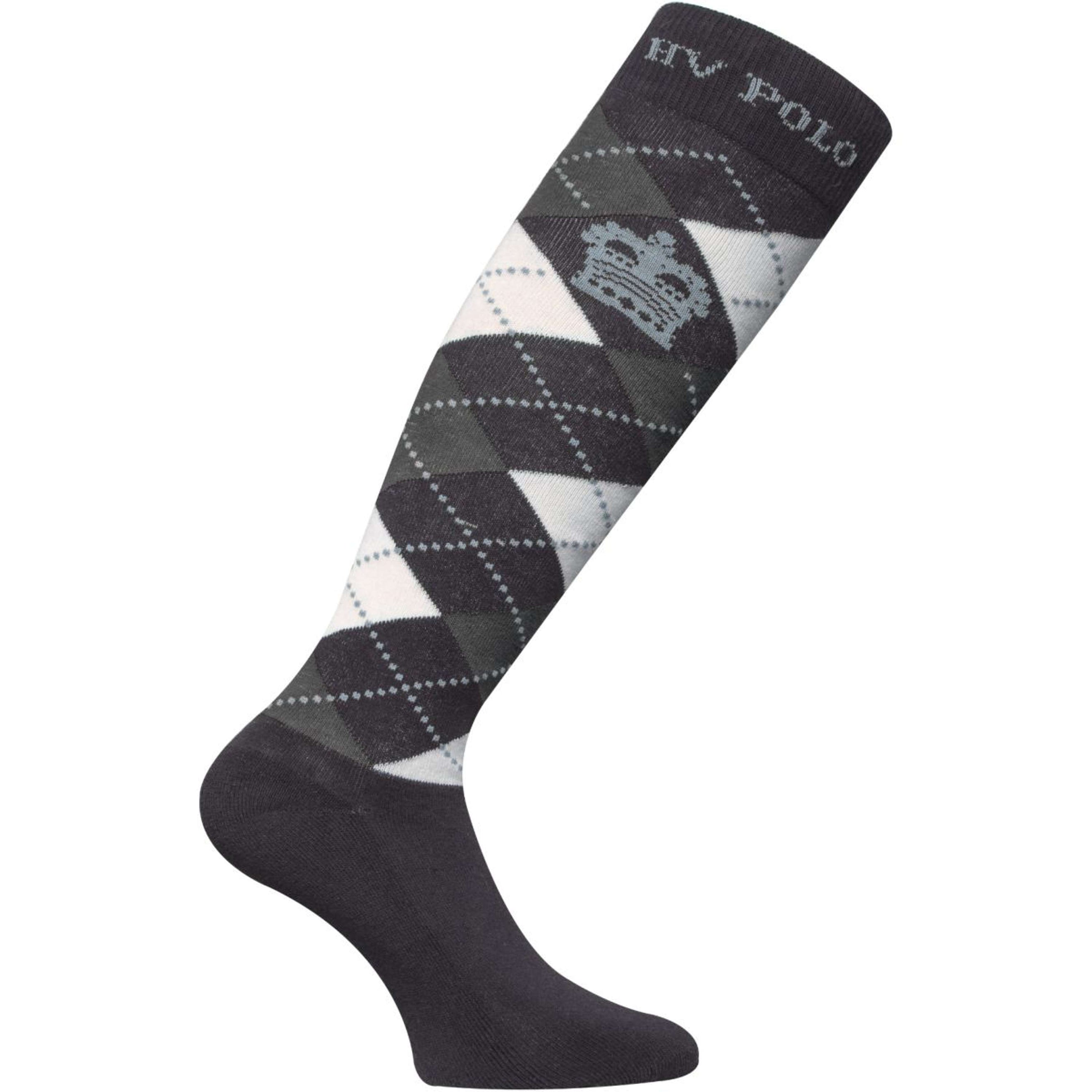 HV Polo Socks Argyle Charcoal/Grye/Soft Blue