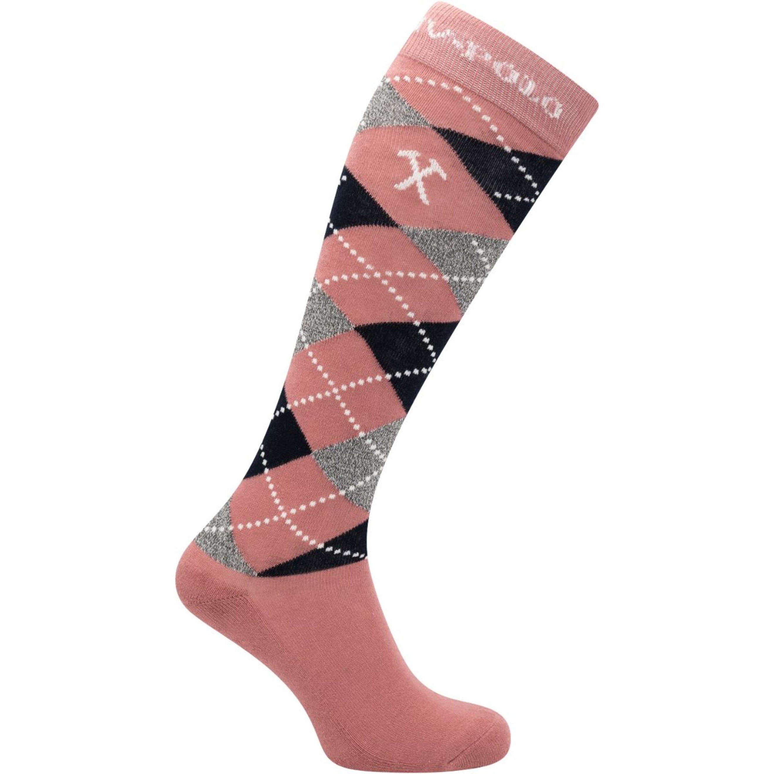 HV Polo Socks Argyle Dusty Rose/Navy