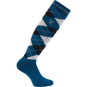 HV Polo Socks Argyle Petrol/Black/Silvergrey Melange