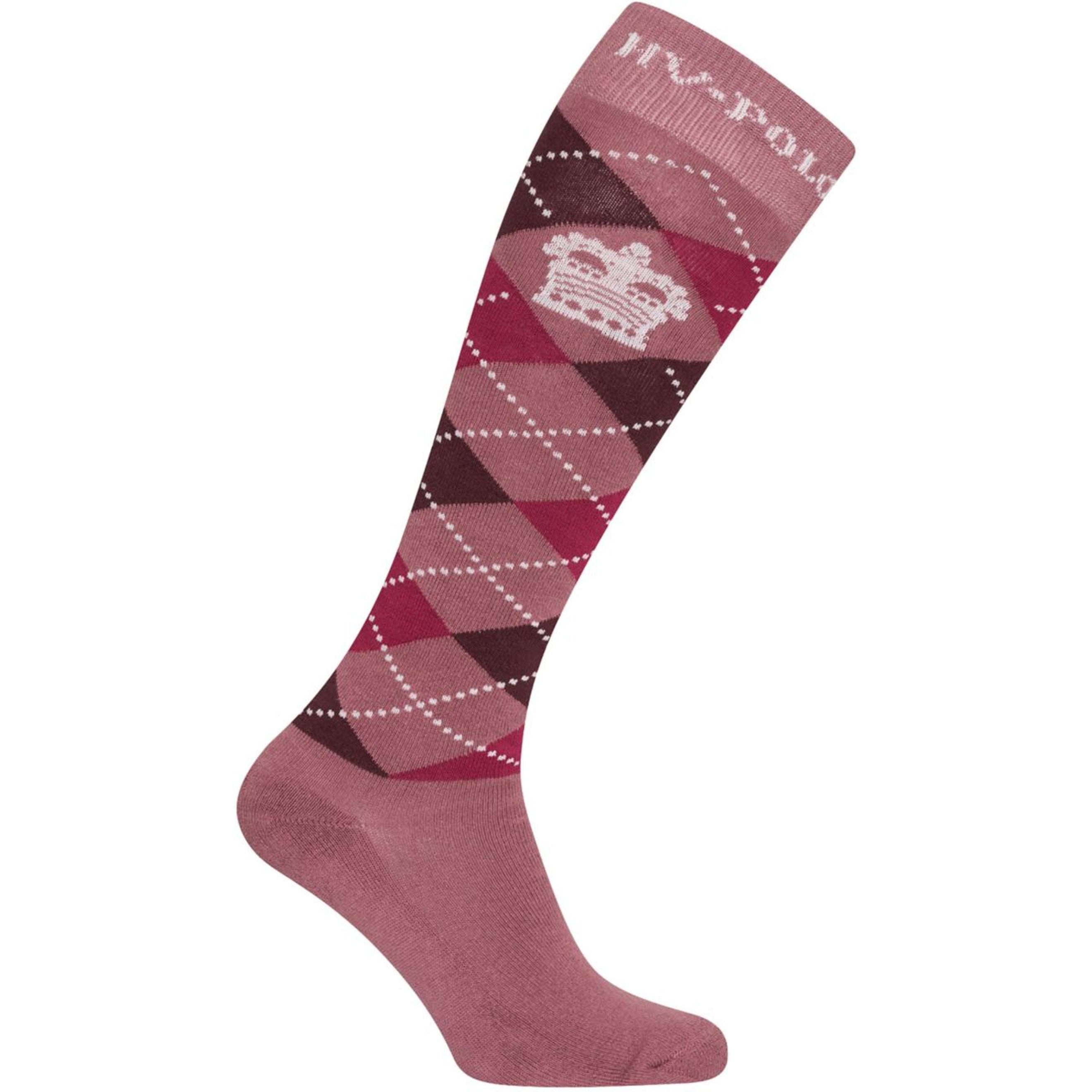 HV Polo Socks Argyle Mauve