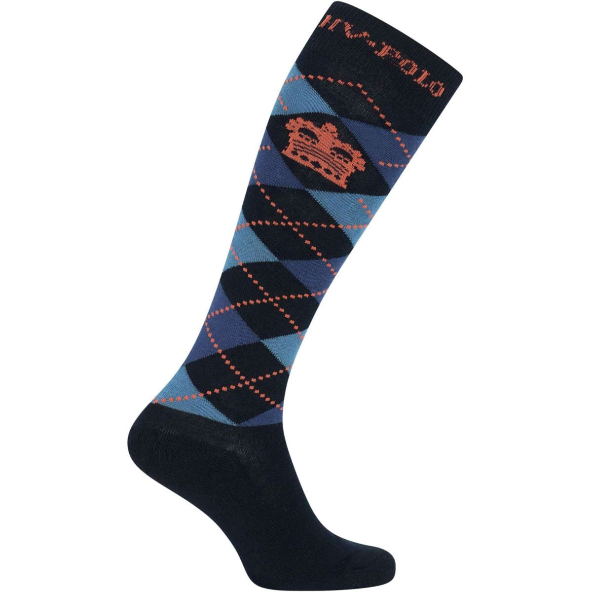 HV Polo Socks Argyle Navy/Ginger