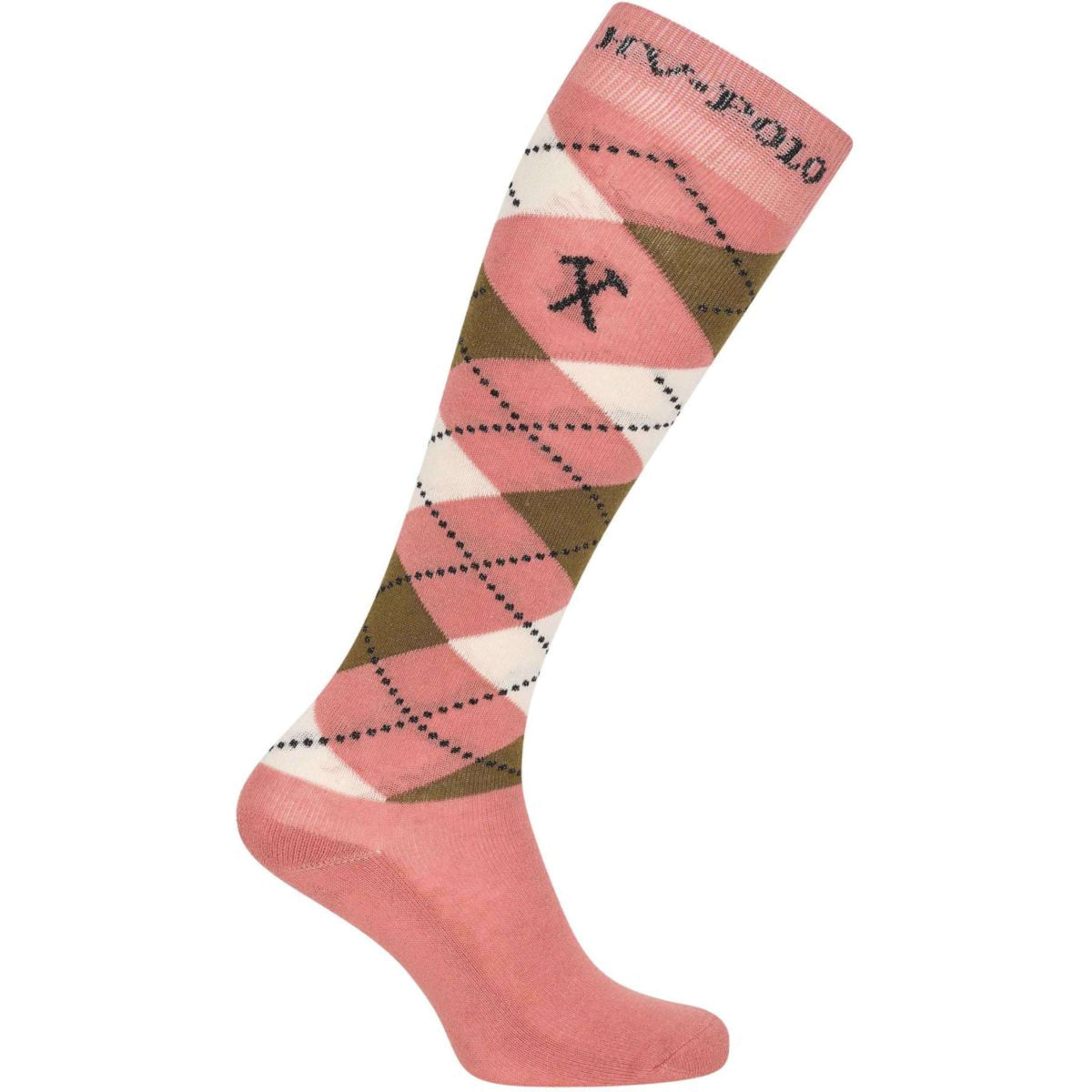 HV Polo Socks Argyle Rosebloom/Dark Oil