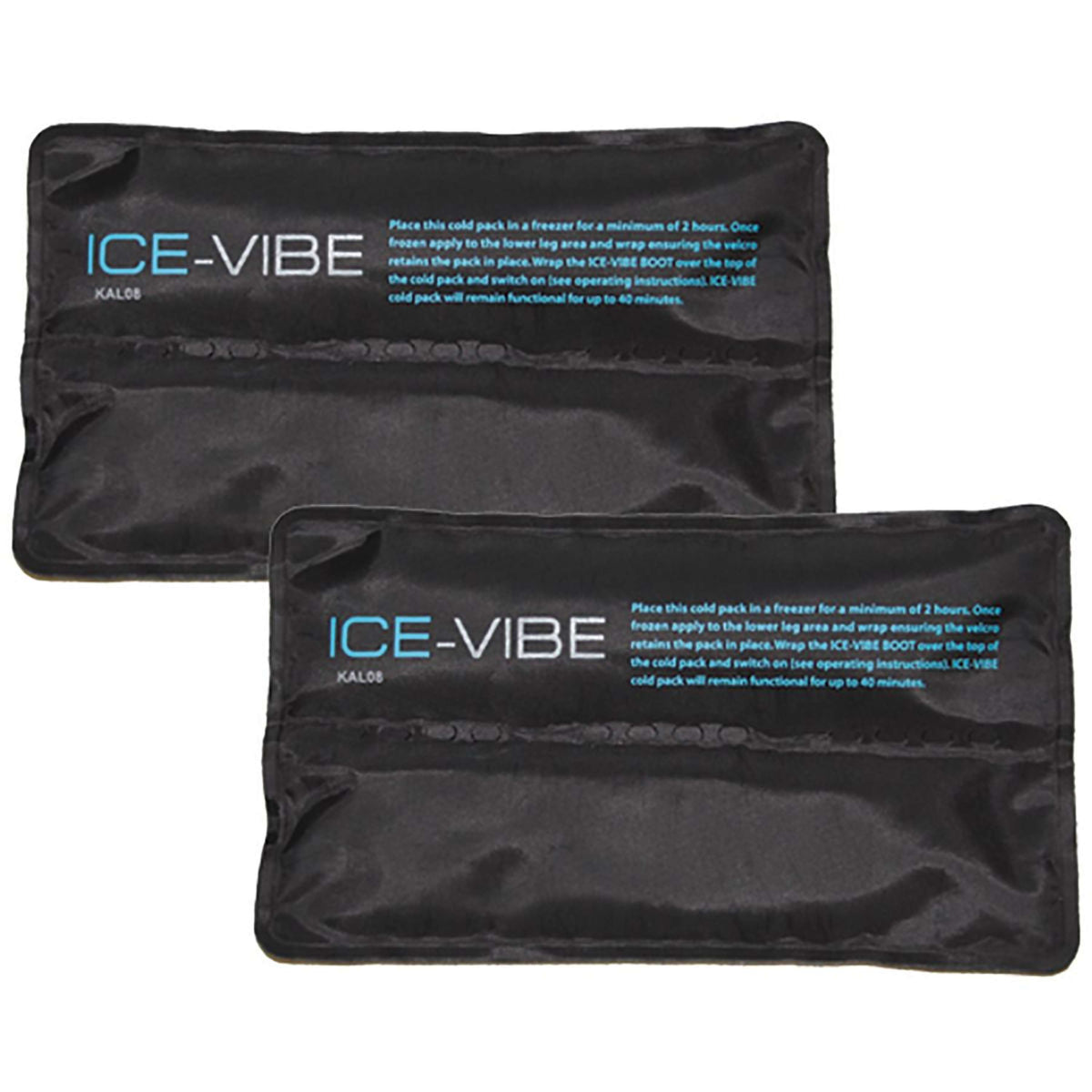 Ice-Vibe Cold Packs Hock 2 Pieces Black/Aqua