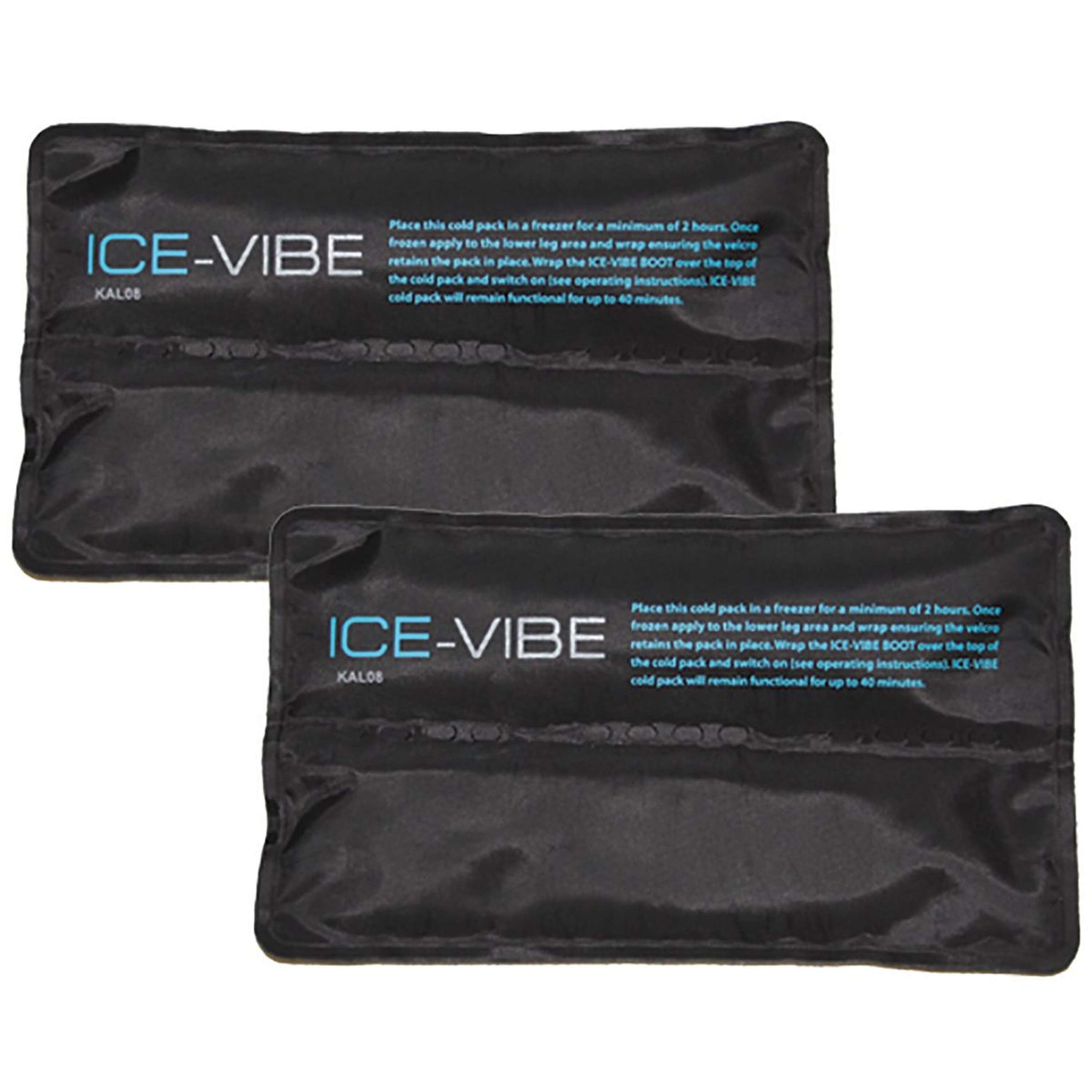 Ice-Vibe Cold Packs Hock 2 Pieces Black/Aqua