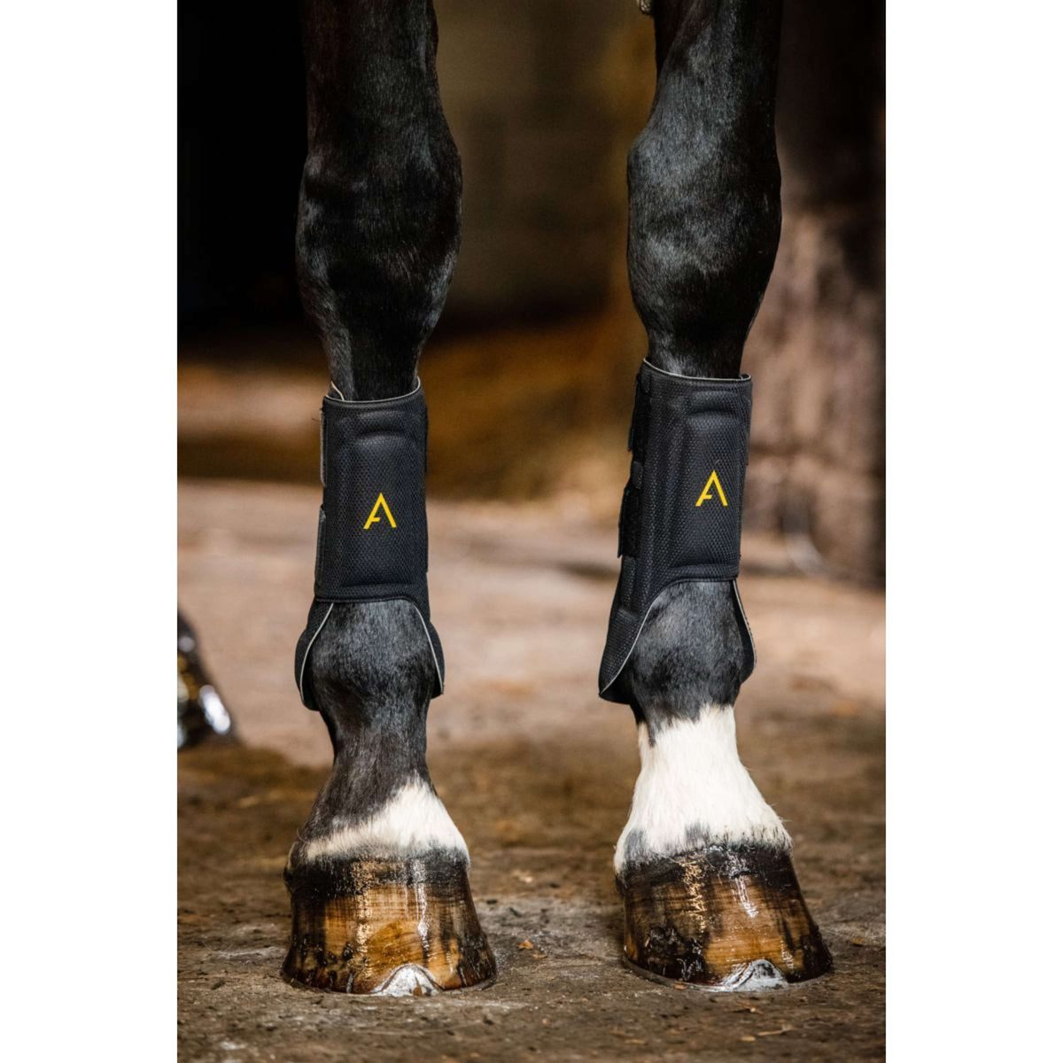 Horseware Protective Leg Boot Black/Yellow