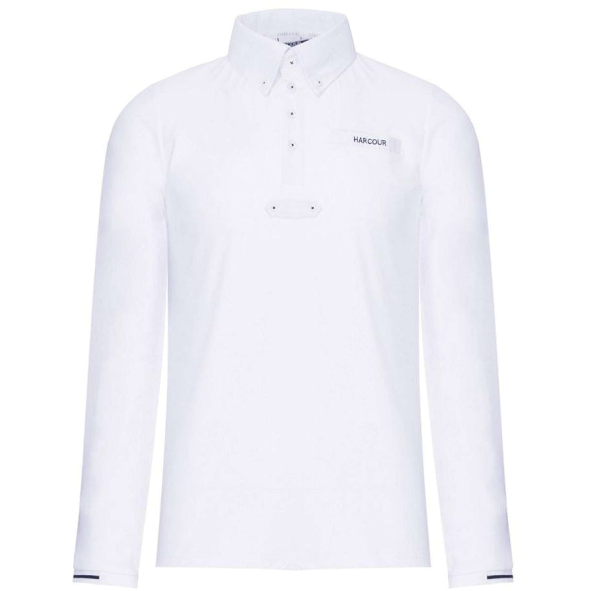 Harcour Poloshirt Piano Long Sleeves Men White