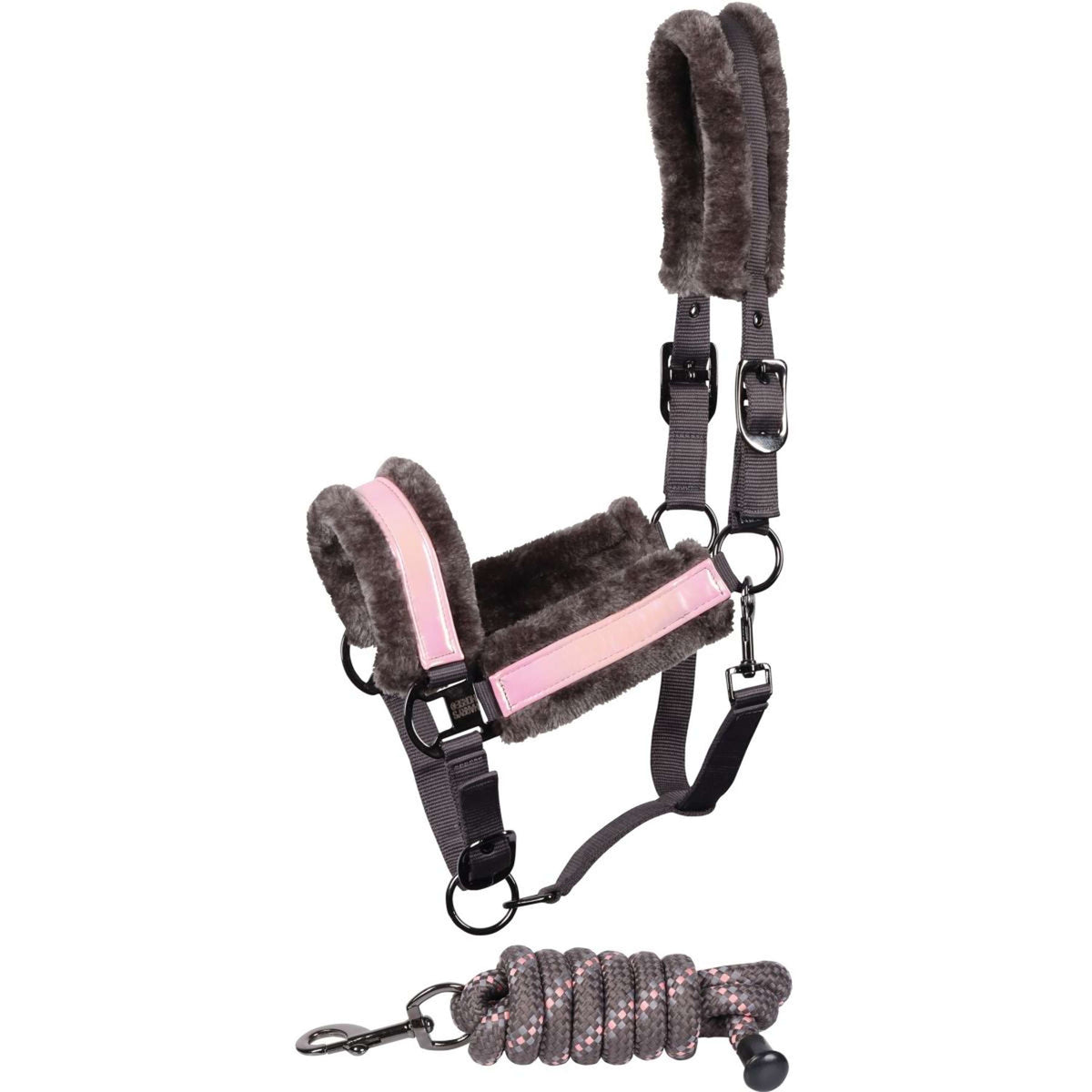 Harry's Horse Head Collar Set Just Ride Urban Soft AntraciteGrey