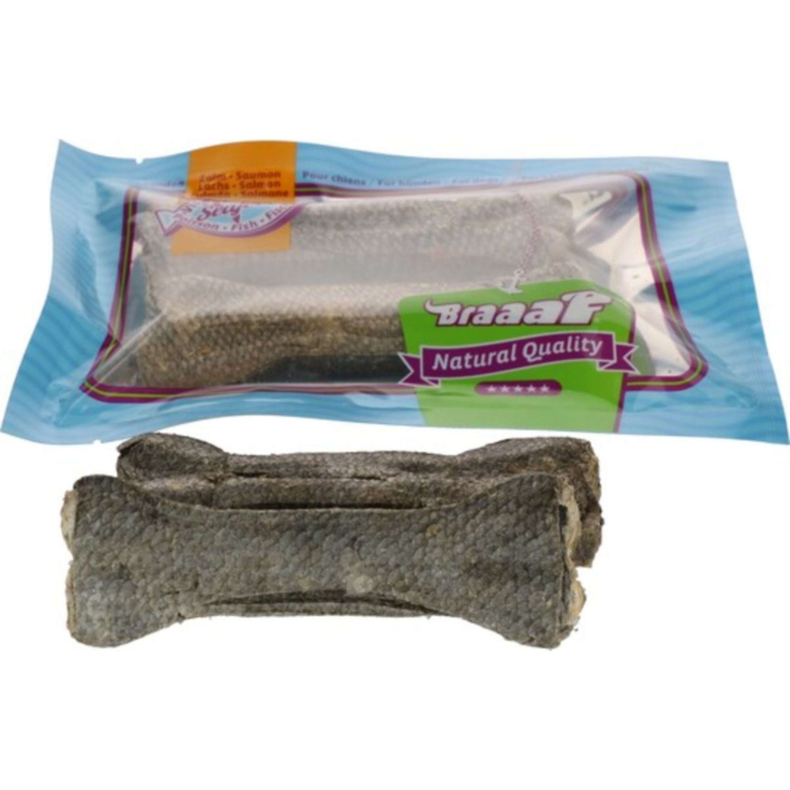 Braaaf Fish Snack Pressed Bone Salmon Skin