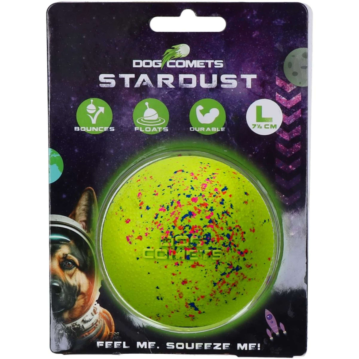 Dog Comets Ball Stardust Green