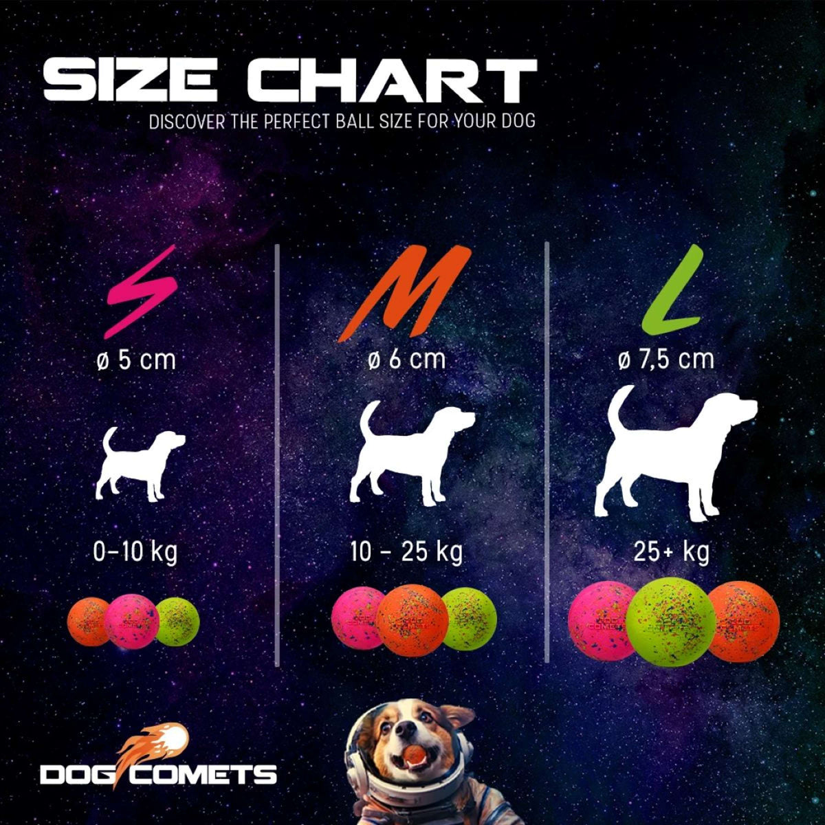 Dog Comets Ball Stardust Pink