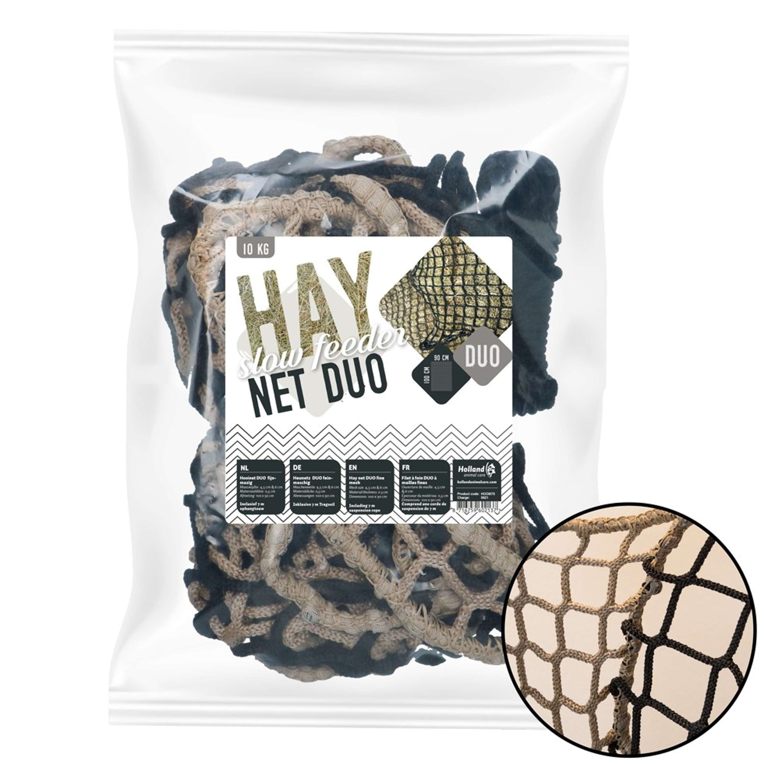 Excellent Hay Slowfeeder Net Duo Black/White