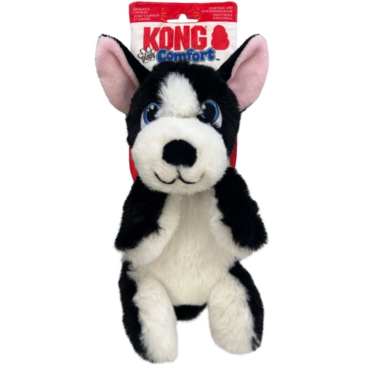 KONG Soft Toy Comfort Pups Boss Black/White