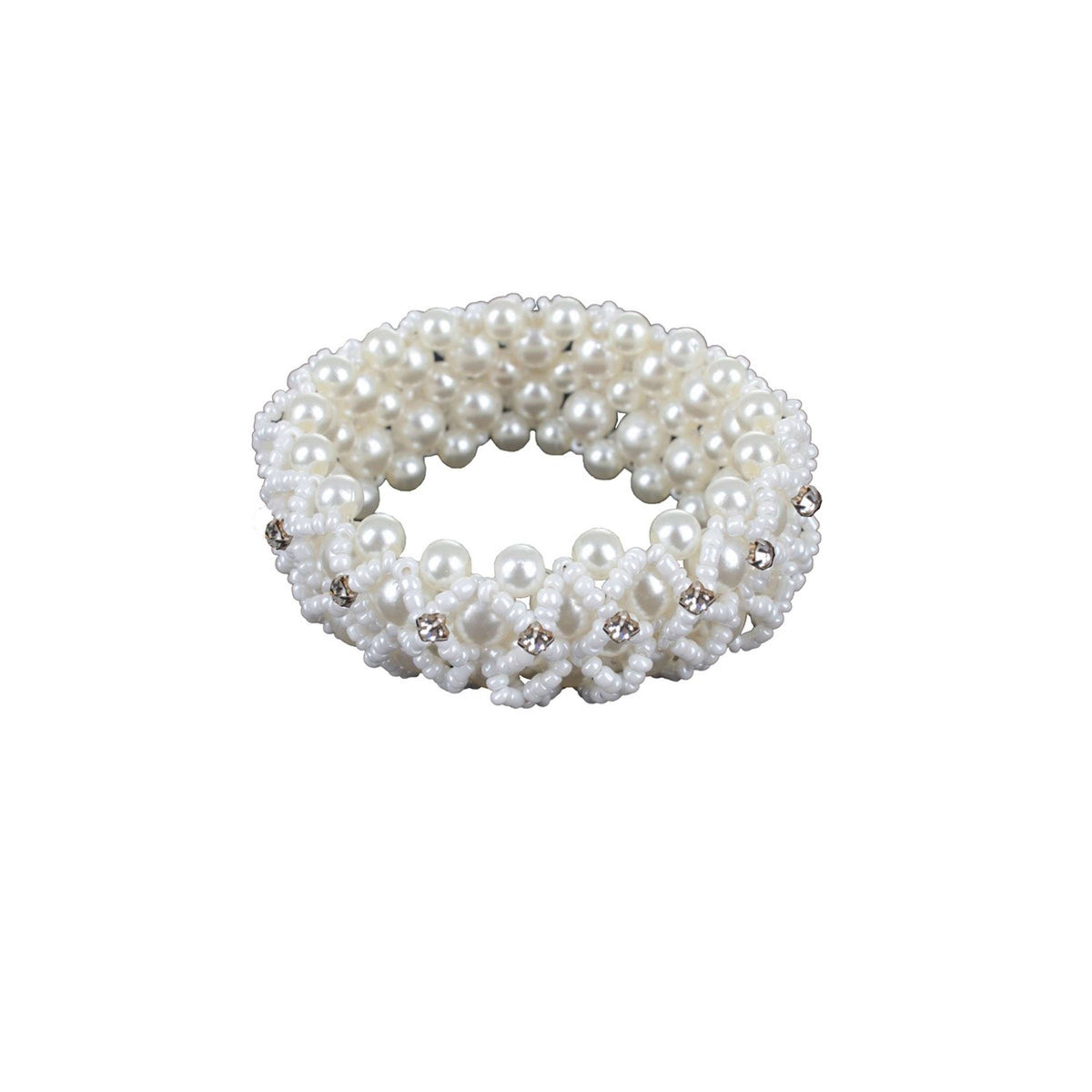 HORKA Hair Elastic Crystal Pearl White