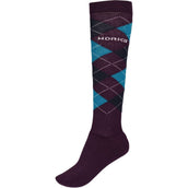 HORKA Socks Diamond Check Aubergine