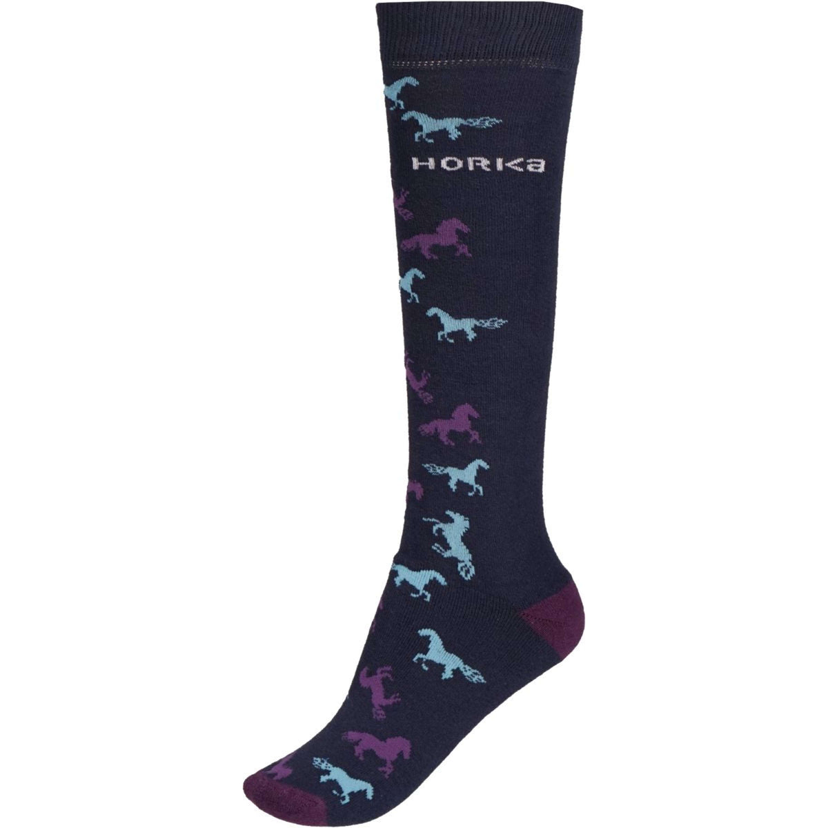 HORKA Socks Horses Horses Aubergine