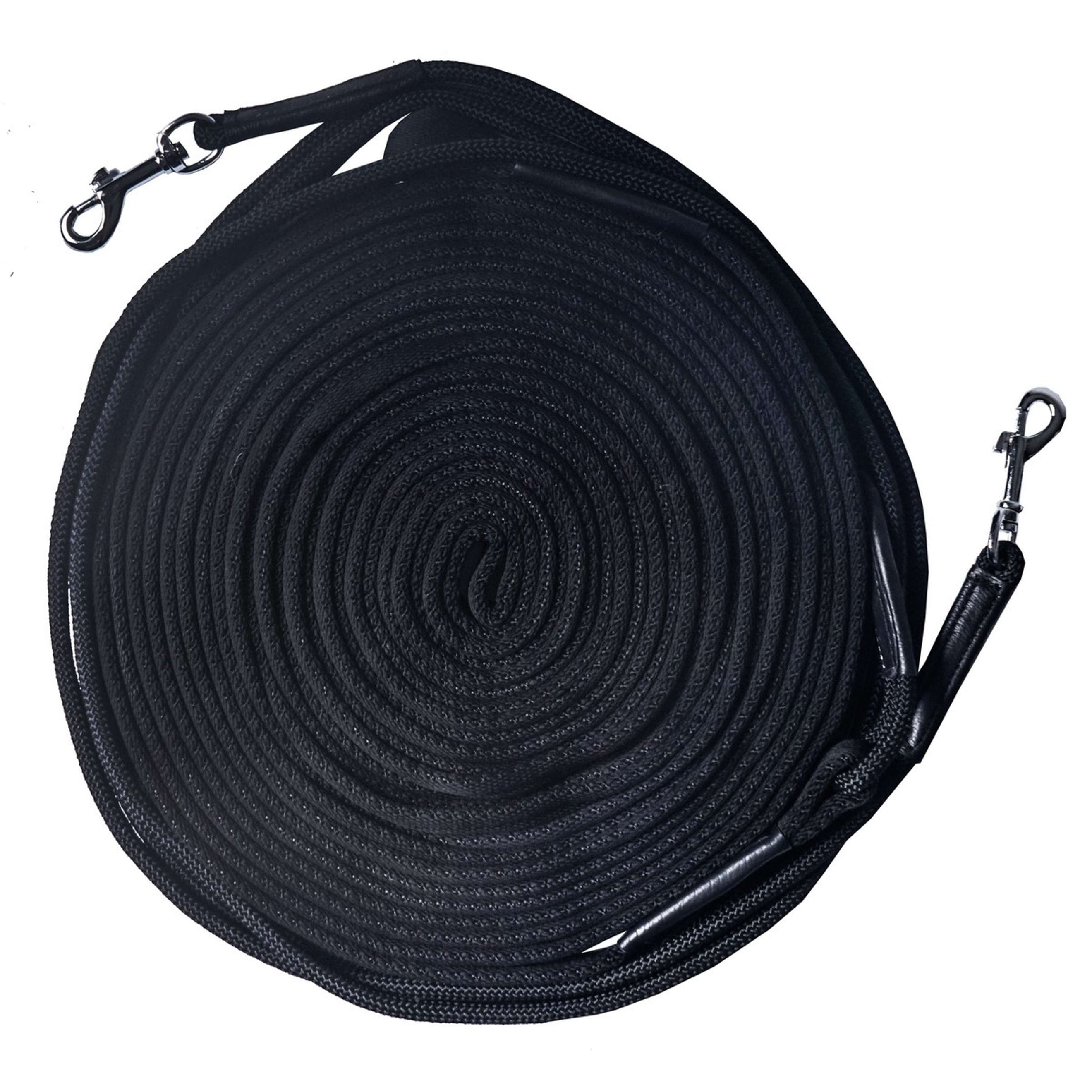 Horka Double Lunging Draw Reins Soft Black