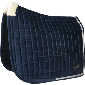 HORKA Saddlepad Equestrian Pro Velvet Dressage Blue