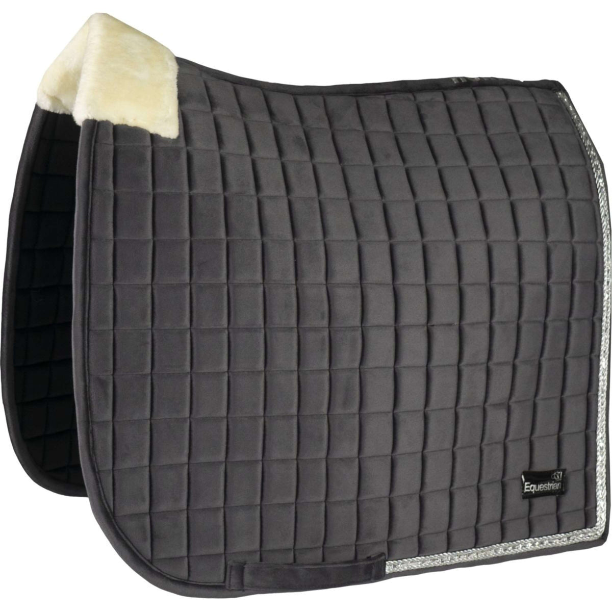 HORKA Saddlepad Equestrian Pro Velvet Dressage Granite