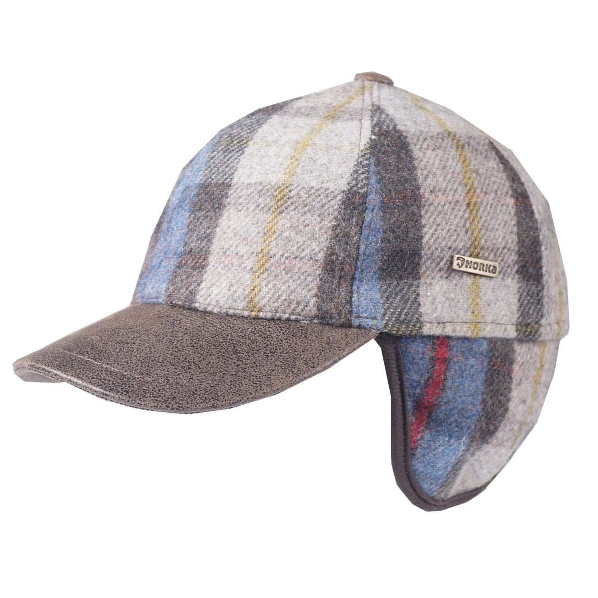 HORKA Baseball Cap Chequered Brown