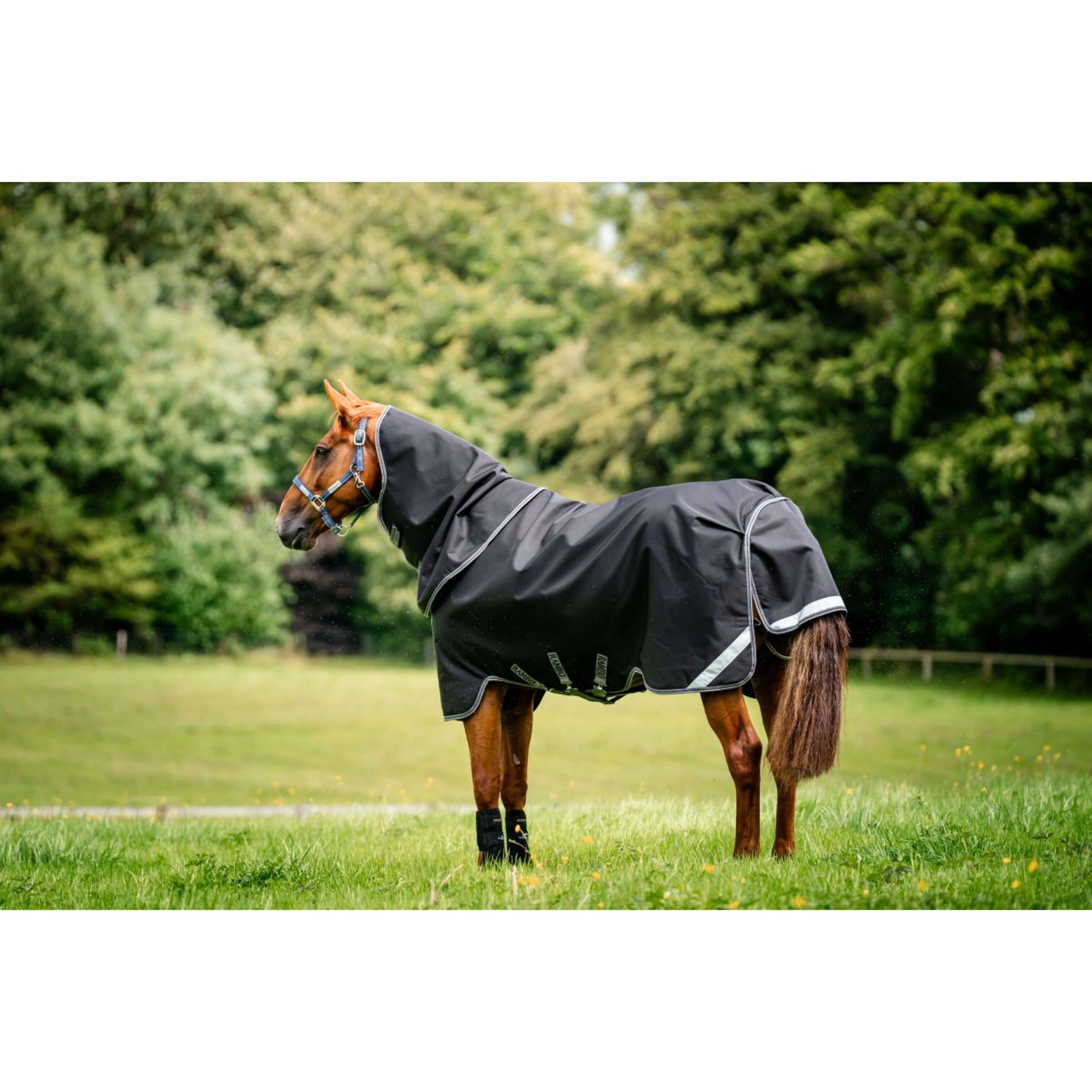 Rambo Turnout 1680D Plus 100g Black/Thunderstorm Grey/Silver