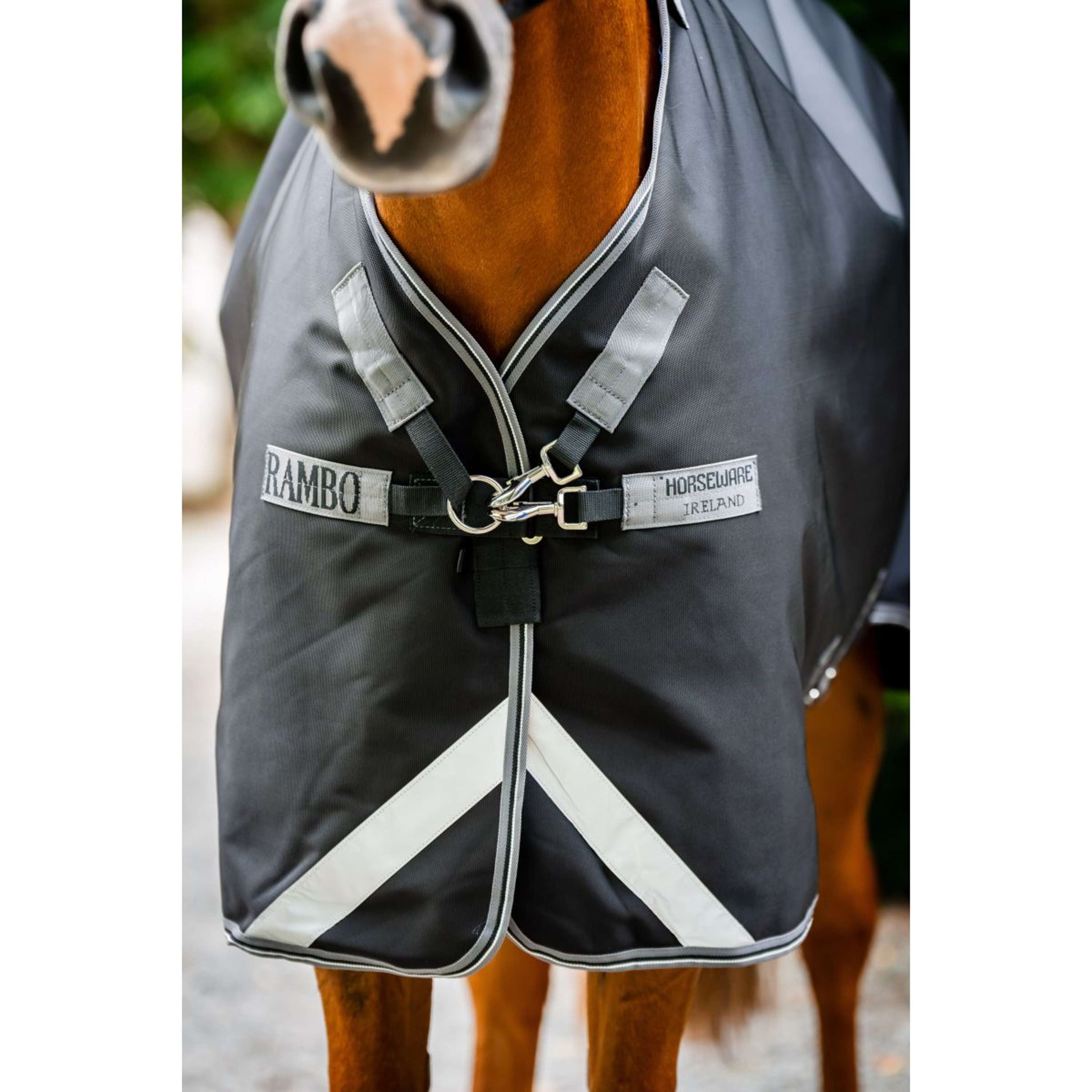 Rambo Turnout 1680D Plus 100g Black/Thunderstorm Grey/Silver
