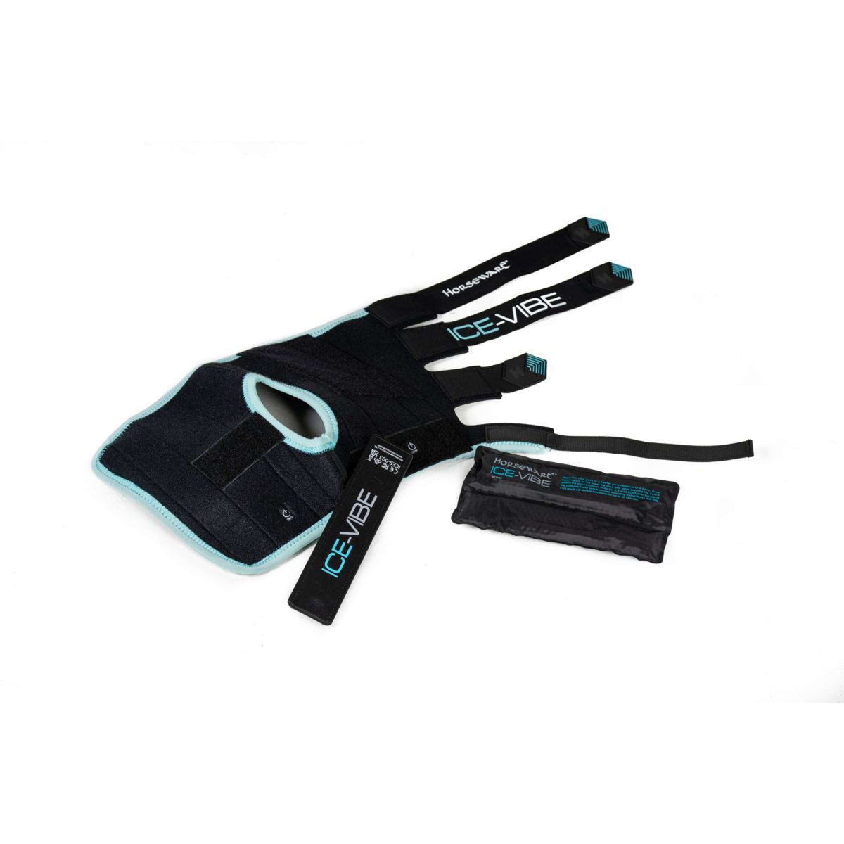 Ice-Vibe Hock Wrap II 2 Pieces Black/Aqua