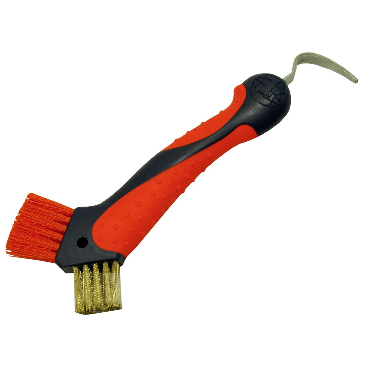 Imperial Riding Hoof Pick Scraper with Brush Flamingo-Navy