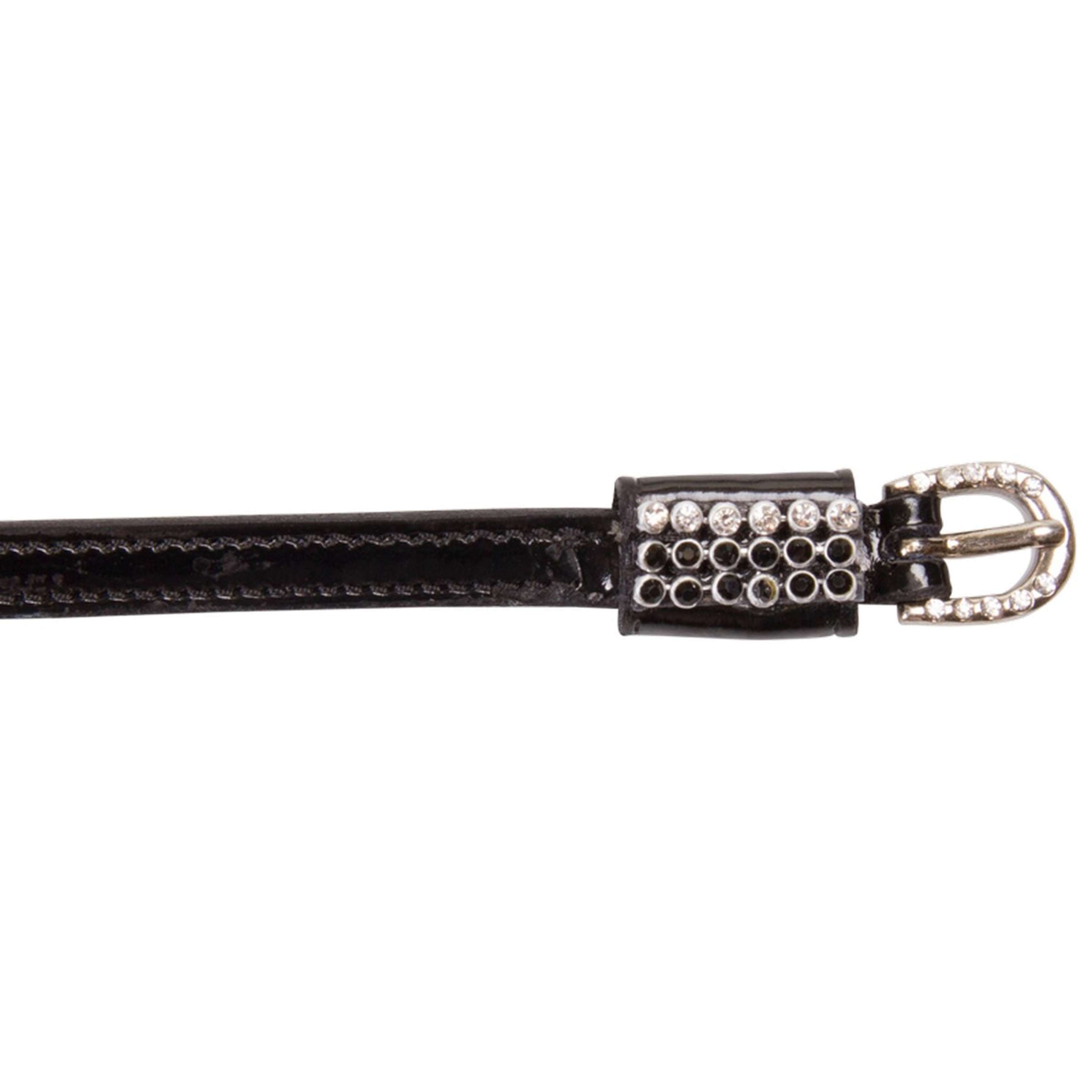 Imperial Riding Spur Straps Shiny Crystal Black