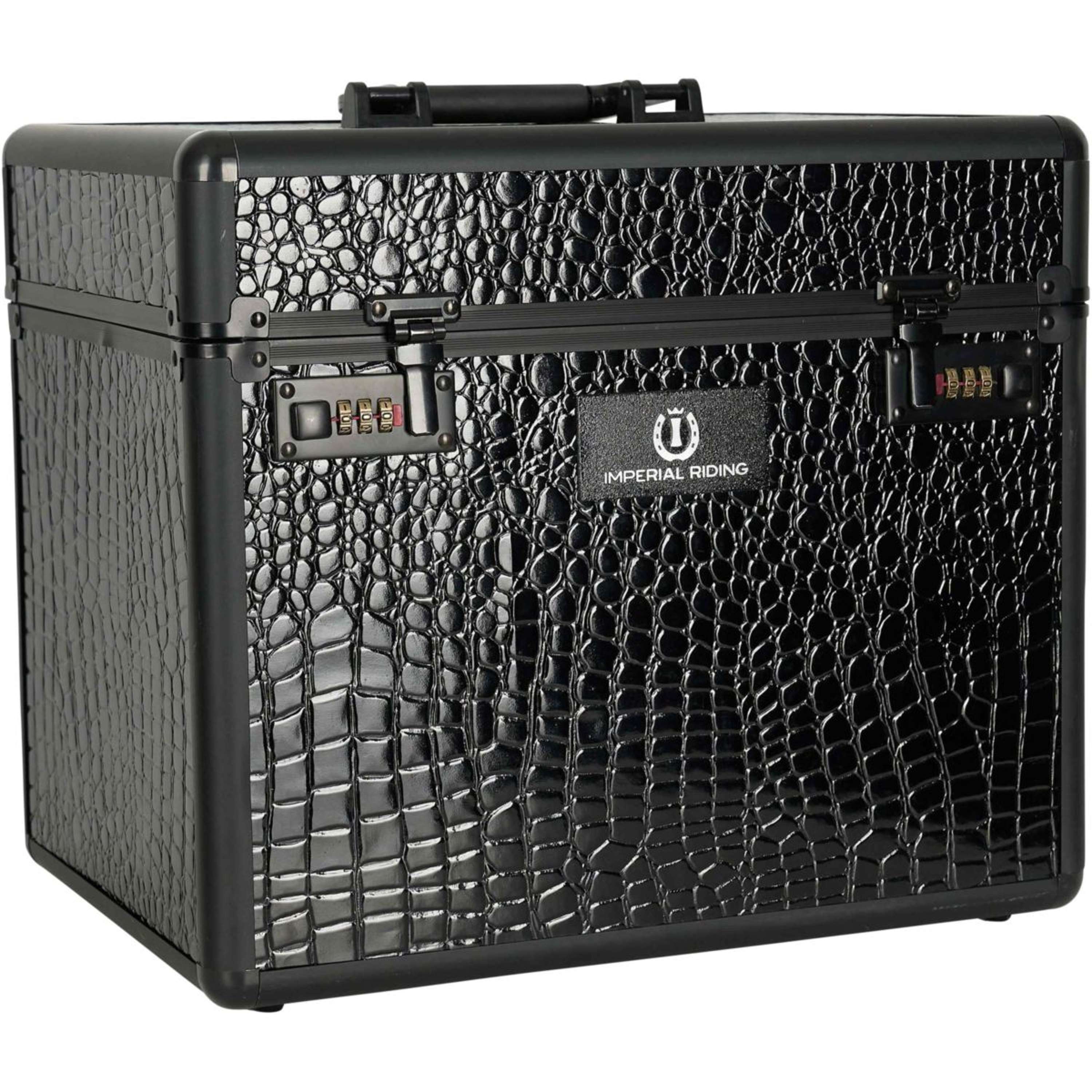 Imperial Riding Grooming Box Shiny Black/Croco