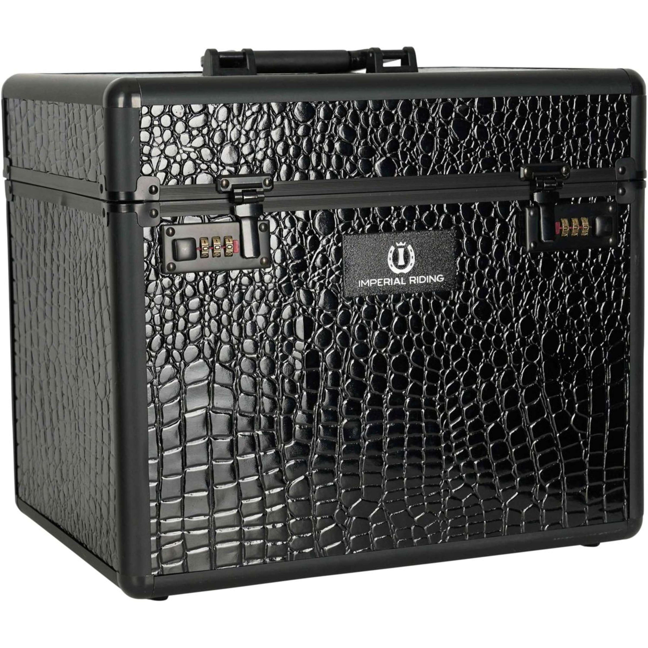 Imperial Riding Grooming Box Shiny Black/Croco
