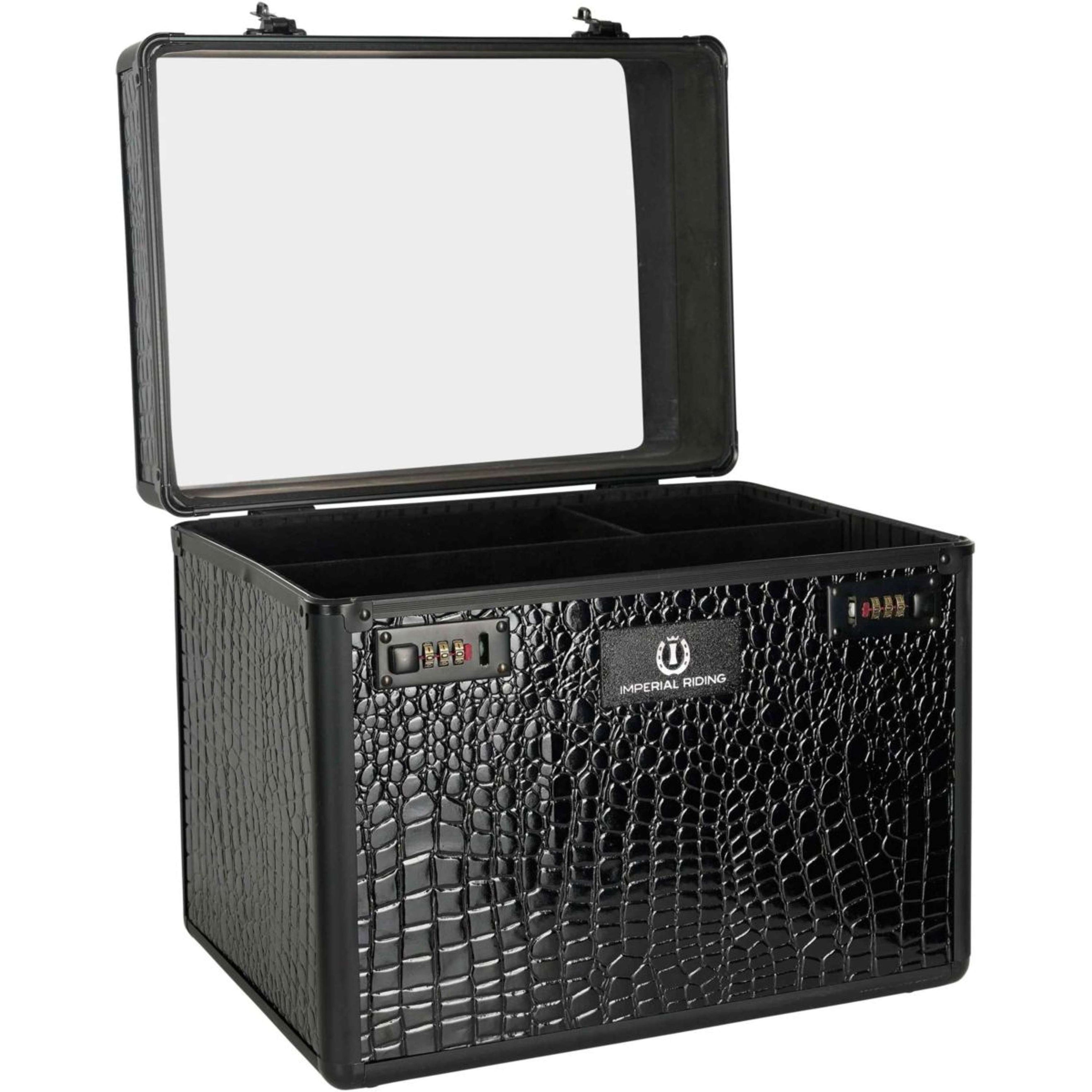 Imperial Riding Grooming Box Shiny Black/Croco