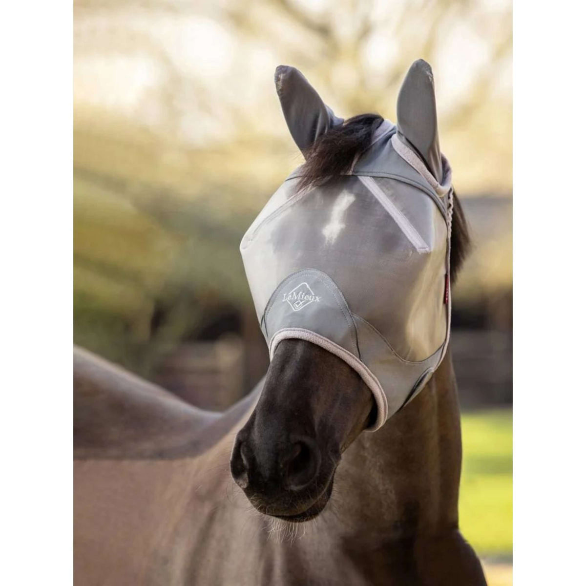 LeMieux Fly Mask ArmourShield Pro Half Grey