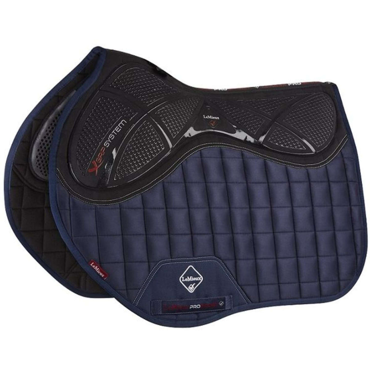 LeMieux Saddlepad X-Grip Twin Square EuroJump Navy