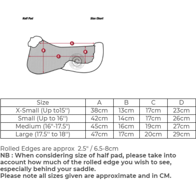 LeMieux Half Pad Merino Wool Black/Natural