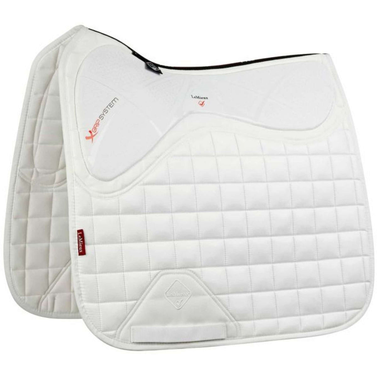 LeMieux Saddlepad X-Grip Square Dressage White