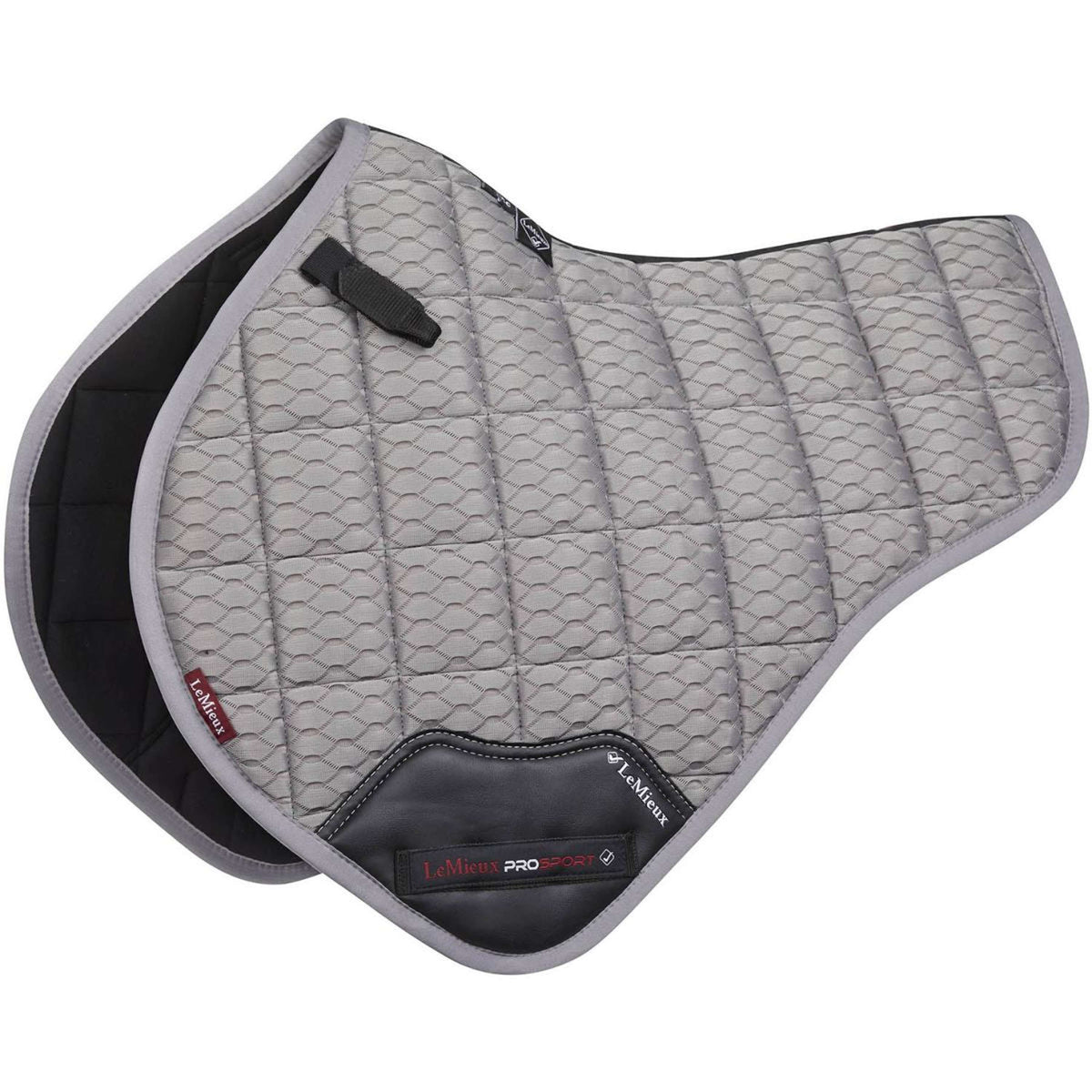 LeMieux Saddlepad Carbon Mesh Air Half Square CC Grey