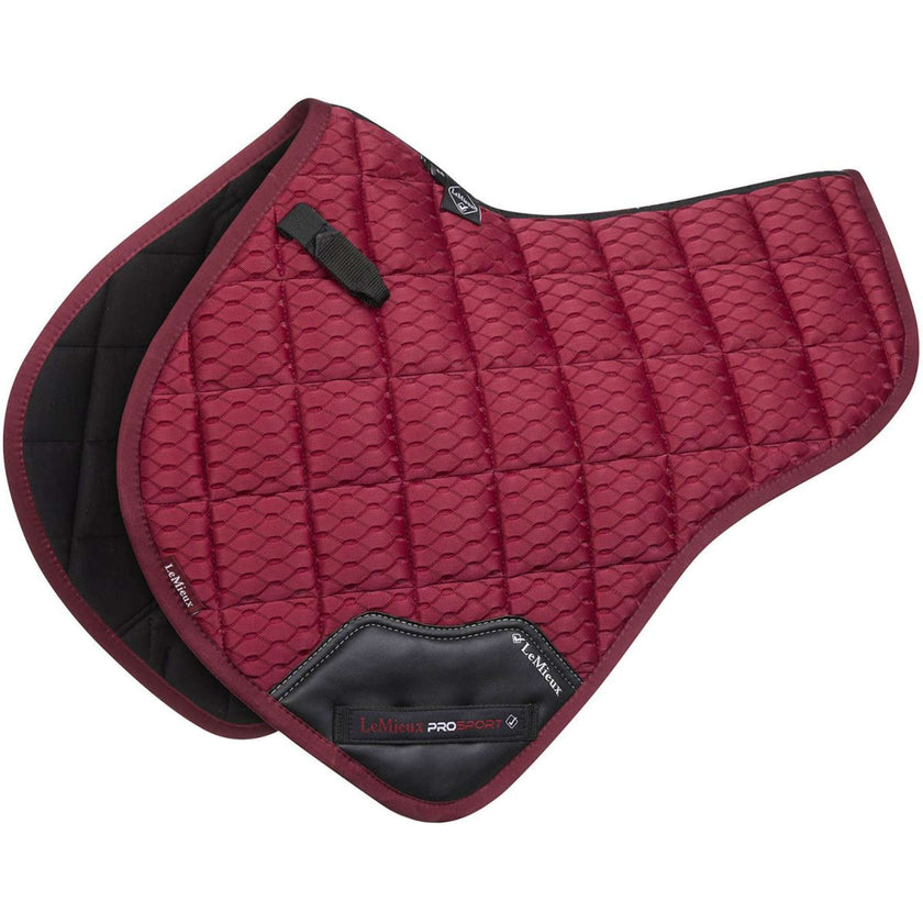 LeMieux Saddlepad Carbon Mesh Air Half Square CC Mulberry