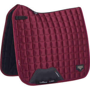 LeMieux Saddlepad Loire Classic Satin Square Dressage Mulberry