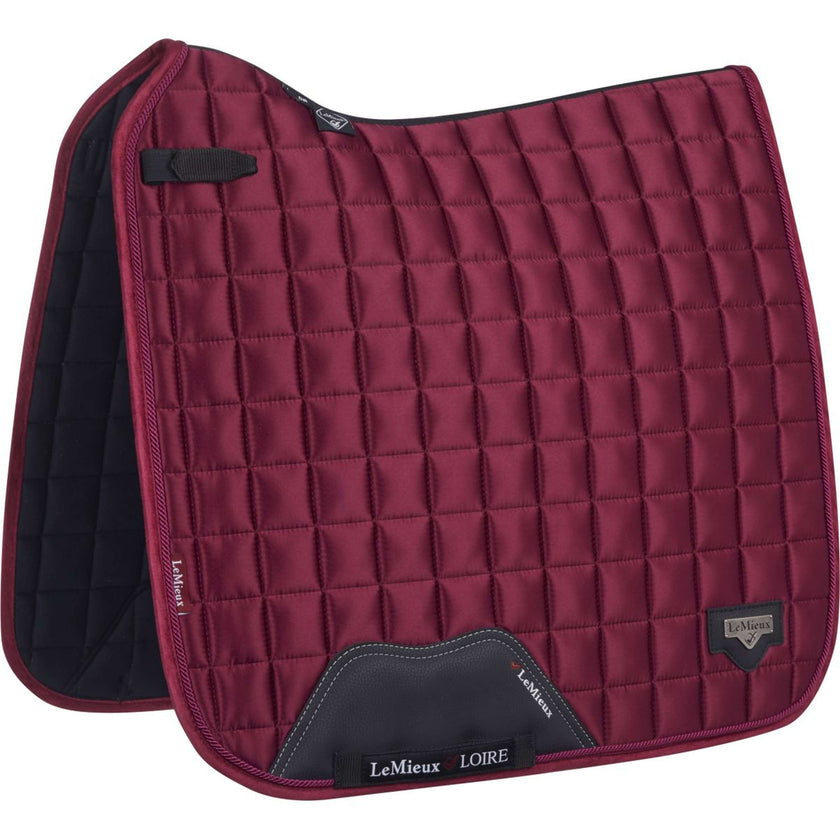 LeMieux Saddlepad Loire Classic Satin Square Dressage Mulberry